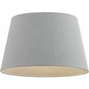 Image of Loops - 8' Inch Round Tapered Drum Lamp Shade Grey Linen Fabric Cover Simple Elegant