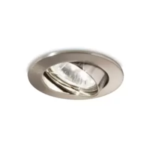 Image of Swing 1 Light Tiltable Recessed Spotlight (3 Pack) Nickel GU10