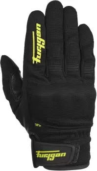 Image of Furygan Jet D3O Motorcycle Gloves, black-yellow, Size S, black-yellow, Size S