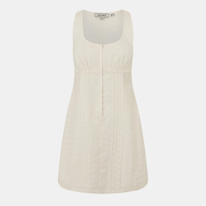Image of Jack Wills Broderie Corset Dress Vintage White female 6 (2XS)