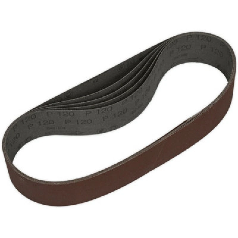 Image of Loops 5 PACK - 50mm x 686mm Sanding Belts - 120 Grit Aluminium Oxide Cloth Backed Loop Multi