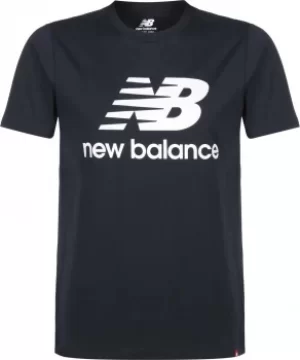 Image of NEW BALANCE T-Shirt Men Blue Cotone