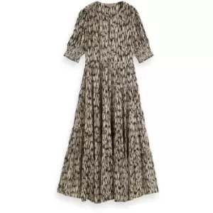 Image of Scotch and Soda Tiered Midi Dress - Multi