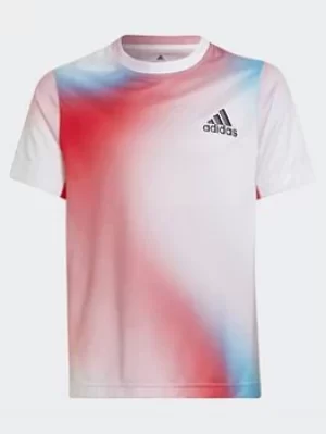 Image of Boys, adidas Club Tennis Tee, White, Size 5-6 Years