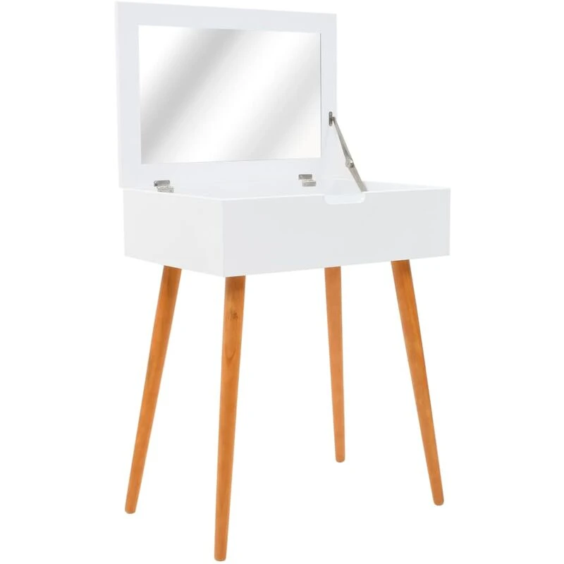 Image of vidaXL Dressing Table with Mirror MDF 60x40x75cm Makeup Vanity Desk Furniture