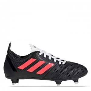 Image of adidas Malice Junior Boys Rugby Boots Soft Ground - Black/Pink