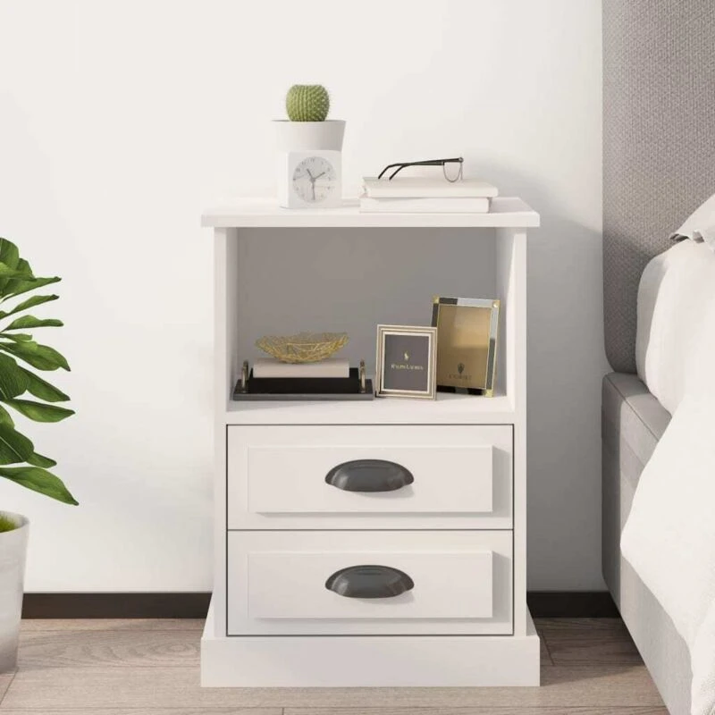 Image of VIDAXL Vidaxl - Bedside Cabinet White 43x36x60cm 8720845792183