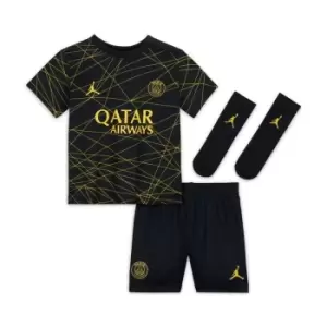 Image of Air Jordan Paris Saint Germain Fourth Babykit 2023 2024 - Black
