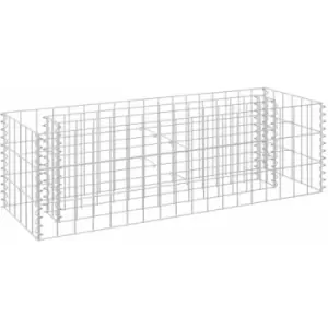 Image of Gabion Raised Bed Galvanised Steel 90x30x30cm vidaXL - Silver
