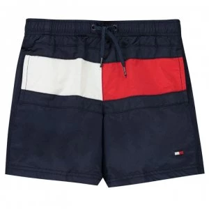 Image of Tommy Hilfiger Tommy Bodywear Flag Swim Shorts - Pitch Blue CUN