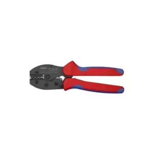 Image of Knipex PreciForce Crimping Pliers burnished, with multi-component grips 220 mm (self-service card/blister) 97 52 34 SB