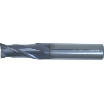 Image of 10.00MM Series 60 Carbide 2 Flute Plain Shank Short Series Slot Drill - Swisstech