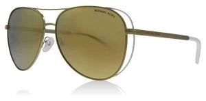 Image of Michael Kors MK1024 Sunglasses Pale Gold/White 11927P 58mm