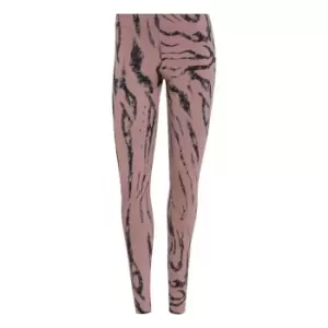 Image of adidas Future Icons Animal Print Leggings Womens - Purple