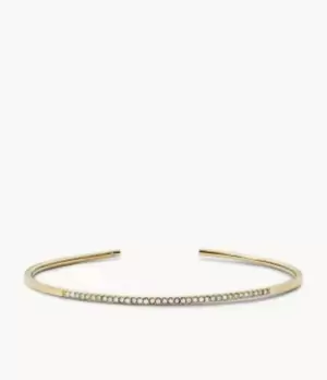 Image of Fossil Women Sutton Shine Bright Gold-Tone Stainless Steel Bangle Bracelet