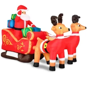 Image of Inflatable Santa Claus With Sleigh 5ft with LED Lights