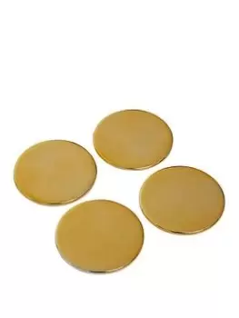Image of Premier Housewares London Leo Set Of 4 Gold Coasters