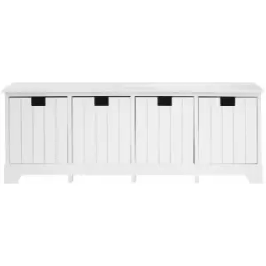 Image of Premier Housewares - New England White Drawer Bench