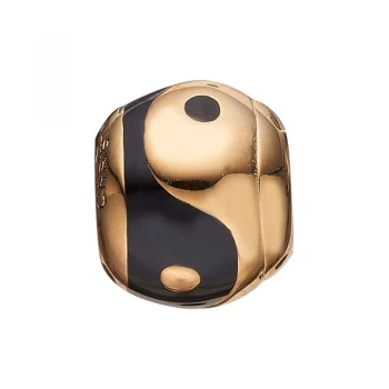 Image of Ladies Christina Gold Plated Sterling Silver Ying & Yang Bead Charm