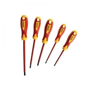 Image of Faithfull VDE Soft Grip Screwdriver Set SL/PH 5 Piece Set