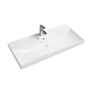 Image of Limoge Thick-edge Ceramic 100.5Cm Inset Basin With Scooped Full Bowl