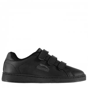 Image of Slazenger Ash Vel Junior Trainers - Black/Charcoal