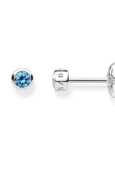 Image of Ladies Thomas Sabo Sterling Silver Glam & Soul Light Blue Stud Earrings H1962-009-31