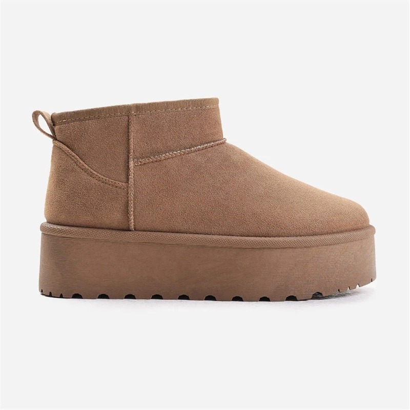 Image of Where's That From 'Calla' Flatform Fur Lining Ankle Boot Camel