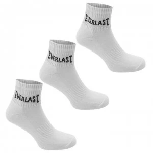 Image of Everlast Quarter Socks 3 Pack Junior - White