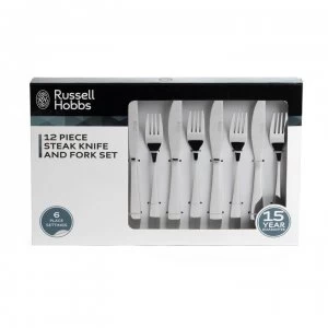 Image of Russell Hobbs RH 12Pc SteakKnife & Fork13 - S/Steel