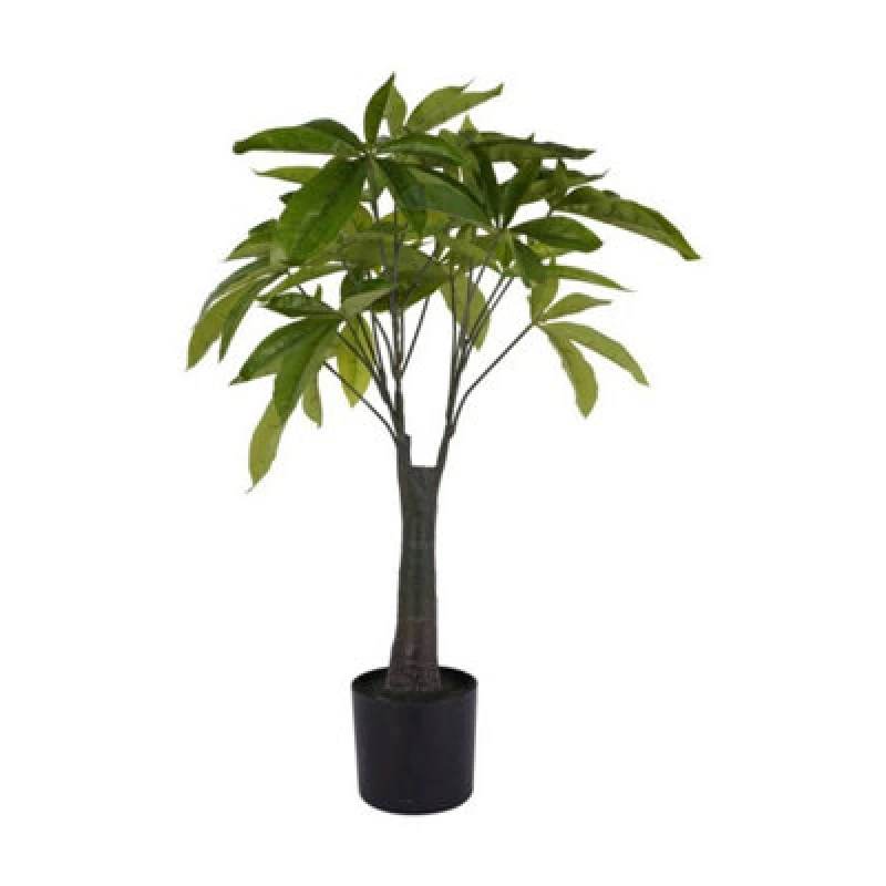 Image of Buttercup Farm Faux Pachira Money Plant - Polyethylene Plastic - L40 X W40 X H65cm - Green