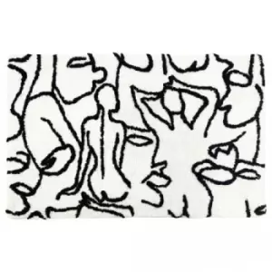 Image of Furn Everybody Bath Mat (One Size) (Ivory/Black)