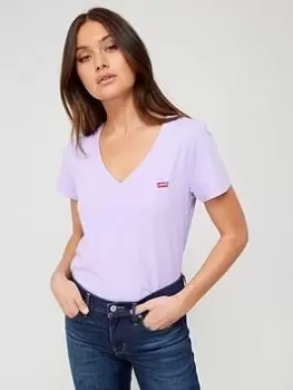 Image of Levis Perfect V-neck - Lilac, Purple, Size L, Women