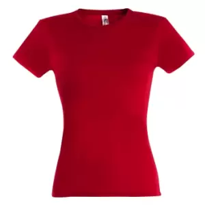 Image of SOLS Womens/Ladies Miss Short Sleeve T-Shirt (L) (Red)