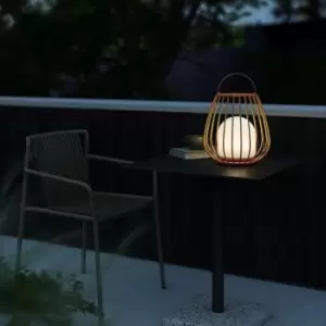Image of Jim To-Go Outdoor Patio Terrace Metal Battery Powered Dimmable LED Light in Orange (H) 30.3cm