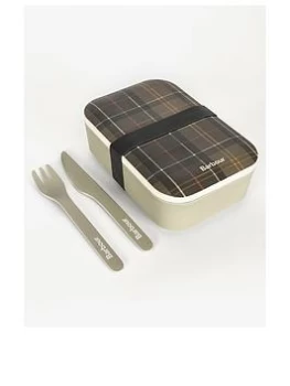 Image of Barbour Barbour Bamboo Lunch Box & Cutlery -classic Tartan, Multi