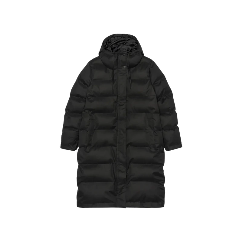 Image of Selfhood Womens long hooded down jacket Selfhood Noir Female L