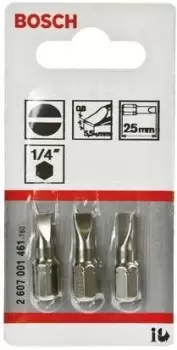 Image of Bosch 2607001461 0.8x5.5 25mm 3-PC EXTRA HARD DRIVER BITS- you get 10