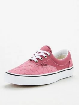 Image of Vans Era Deboss Checkerboard - Pink/White