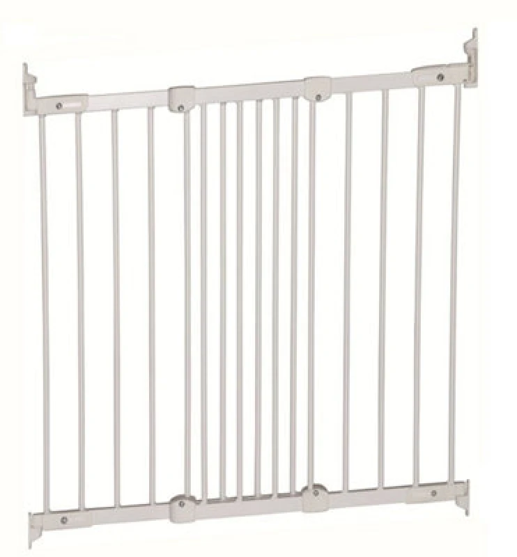 Image of Safetots Diagonal Fit Baby Gate, 67Cm - 105.5Cm, White Metal, Multi Fit Stair Gate, Diagonal Fit Safety Gate