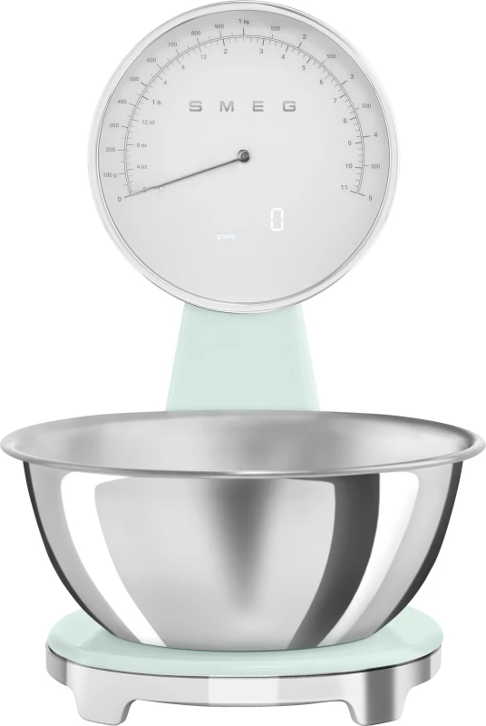 Image of Smeg 50's Style KSF01PGWW Kitchen Scales - Pastel Green