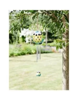 Image of Smart Solar Ceramic Blue Tit Solar Windchime
