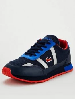 Image of Lacoste Partner 120 Lace Up Trainers - Navy/Blue