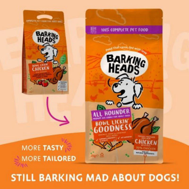 Image of Barking Heads Bowl Lickin' Goodness Chicken Dry Dog Food, 2kg