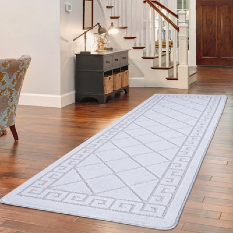 Image of Smart Living Smart Living Tribela Heavy Duty Machine Washable Hallway Kitchen Non Slip Door Mat in Silver Size: 60cm x 110cm Silver 60cm x 110cm Uni