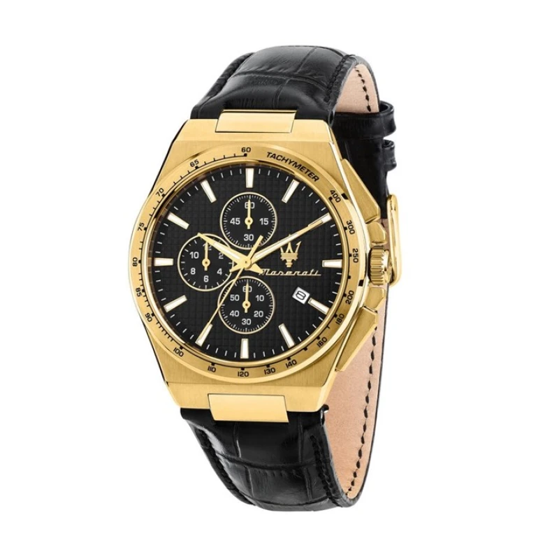 Image of Maserati R8871653001 Velocita Slim Chronograph Black Strap Watch - W81302