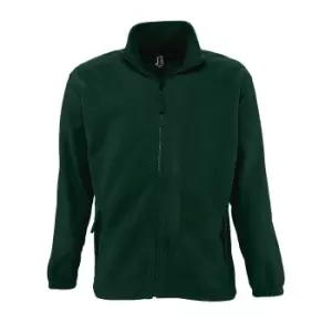 Image of SOLS Mens North Full Zip Outdoor Fleece Jacket (S) (Forest Green)