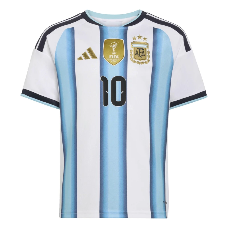 Image of Adidas Argentina Home Kids Kit Messi Coupe du Monde 2026 Blanc Unisex 7/8 ans KA8115
