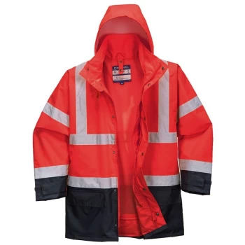 Image of Portwest - S768RNRS - sz S Hi-Vis Executive 5-in-1 Jacket - Red/Navy