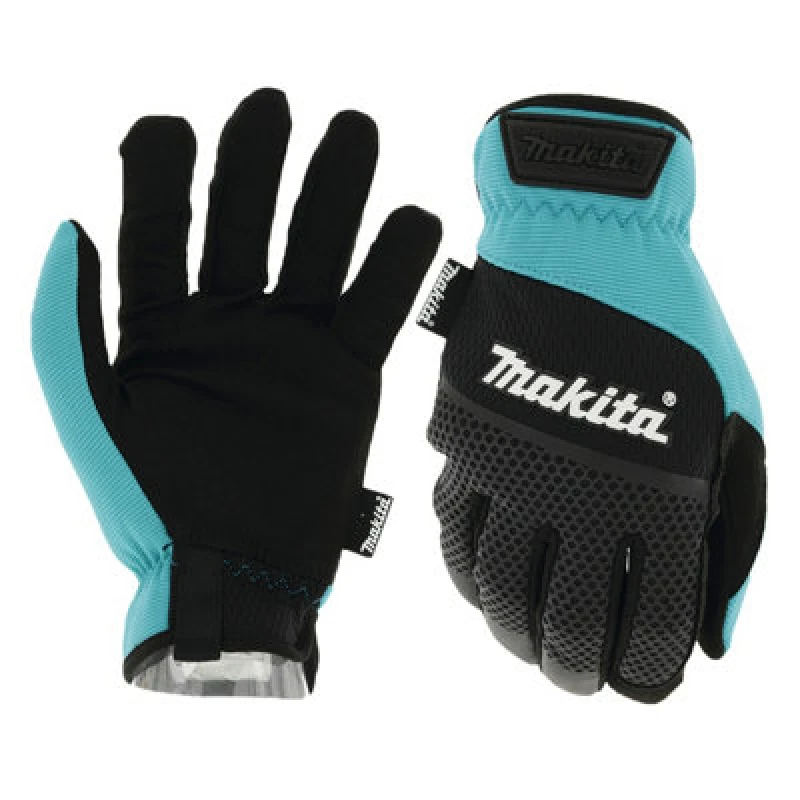 Image of Makita Open Cuff Working Gloves P-84660 Colour: Black / Blue
